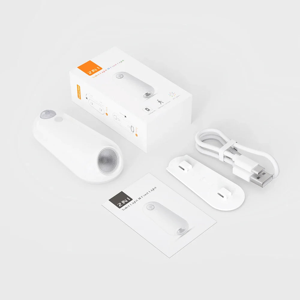 Veilleuse WC à Capteur de Mouvement – Lumière Nocturne Rechargeable 7 Couleurs RGB