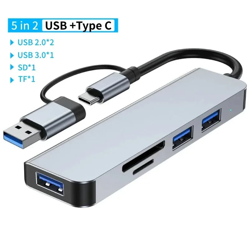 Hub USB 3.0 8 Ports 5Gbps avec USB-C - Station d'accueil