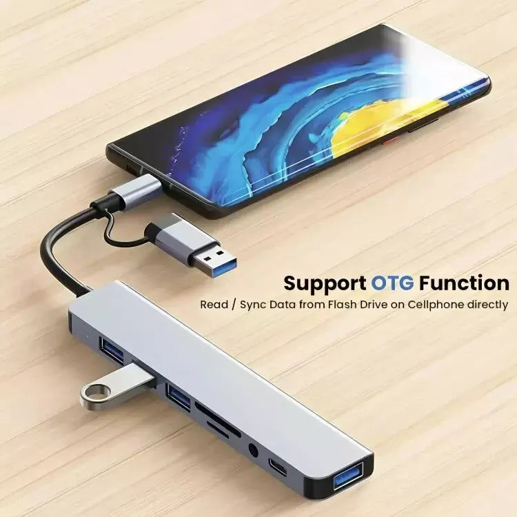 Hub USB 3.0 8 Ports 5Gbps avec USB-C - Station d'accueil