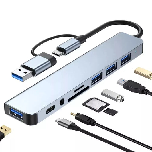 Hub USB 3.0 8 Ports 5Gbps avec USB-C - Station d'accueil